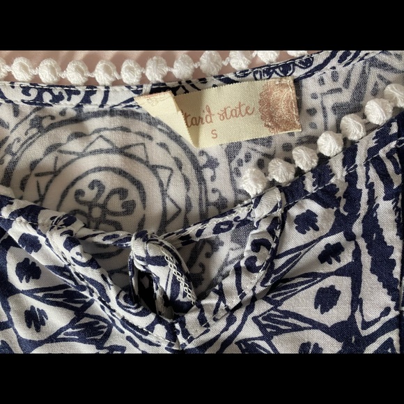 Altar’d State Blue and White Print Tank - Picture 2 of 3